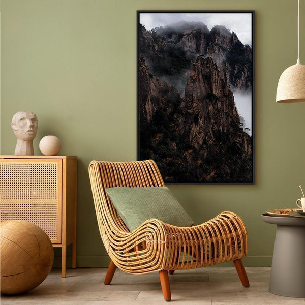 Quadro - Heart of Mountain Landscape (1-part) - Clouds Amid Rocks