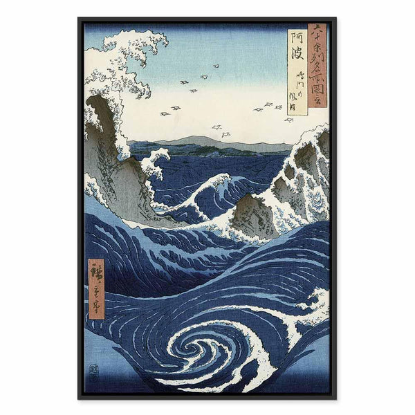 Quadro - Utagawa Hiroshige – View of the Naruto whirlpools at Awa