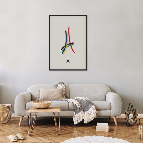 Quadro - Eiffel Tower - Colorful Graphics - Abstraction