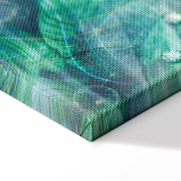 Quadro - Turquoise Leaves (1 Part) Wide