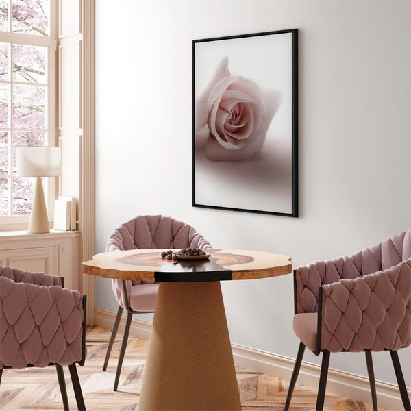 Quadro - Floral Glamour Glow (1-part) - Delicate and Pastel Pink Rose