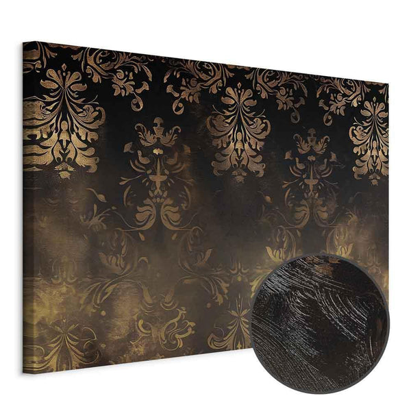 Quadro - Baroque Ornaments in Patinated Gold and Browns: Retro Motif