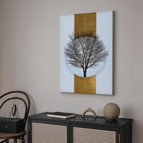 Quadro - Circle of Nature (1-part) - Tree Branches in Round Composition