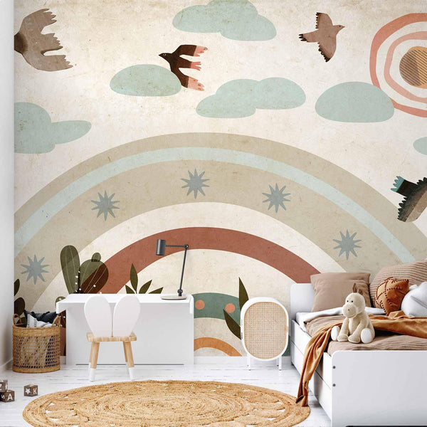 Carta da parati - Rainbow and Birds