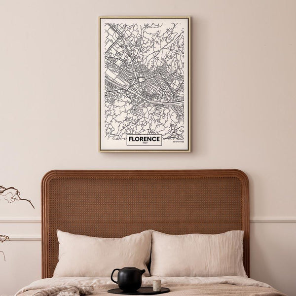 Quadro - Florence Map (1 Part) Vertical