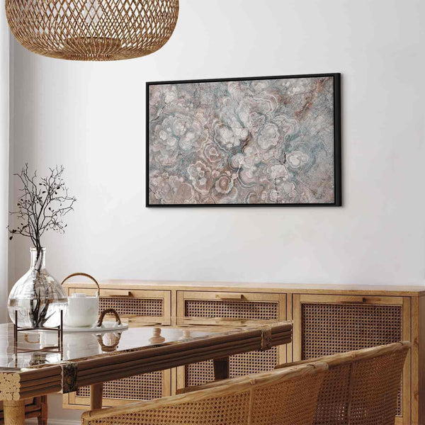 Quadro - Marble flowers – natural stone structure in pastel colours