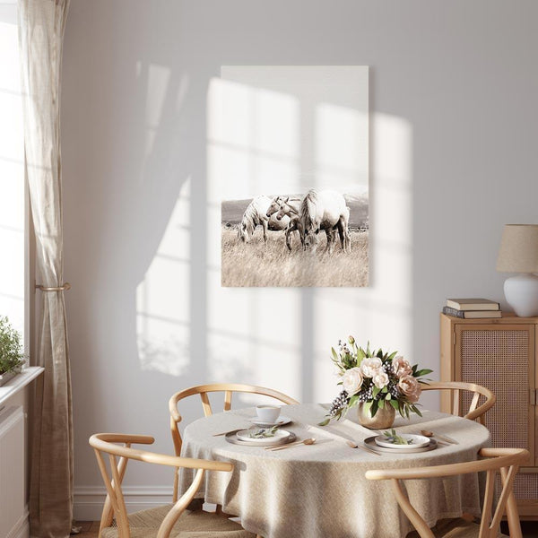 Quadro - White Horses (1 Part) Vertical