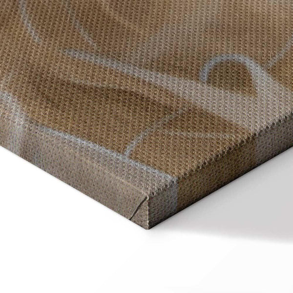 Quadro - Floral Ornaments Carved in Delicate Sepia and Brown Shades