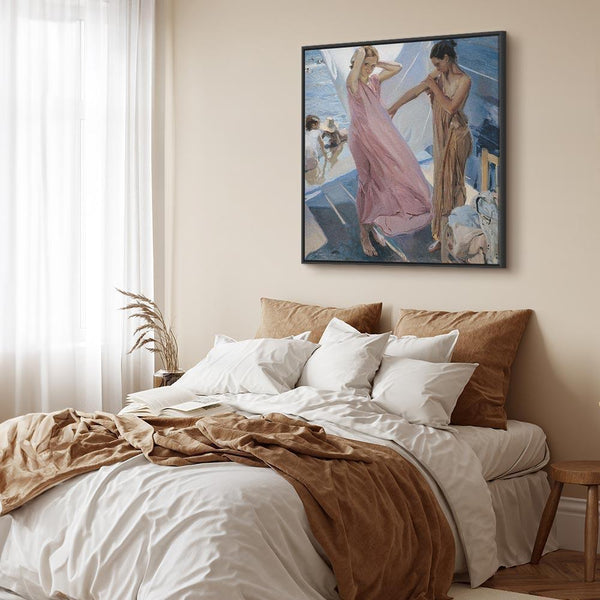 Quadro - Joaquín Sorolla y Bastida – After Bathing, Valencia