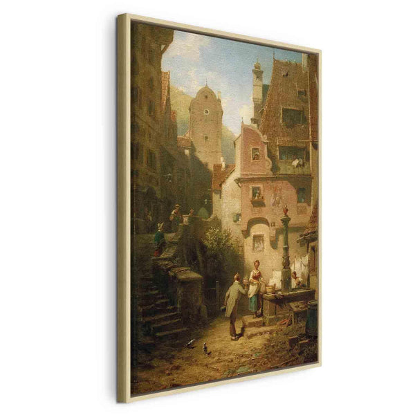 Quadro - Carl Spitzweg – Well-Wisher Presenting Flowers