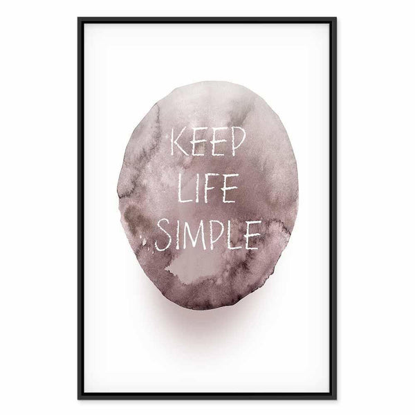 Quadro - Keep Life Simple (1 Part) Vertical