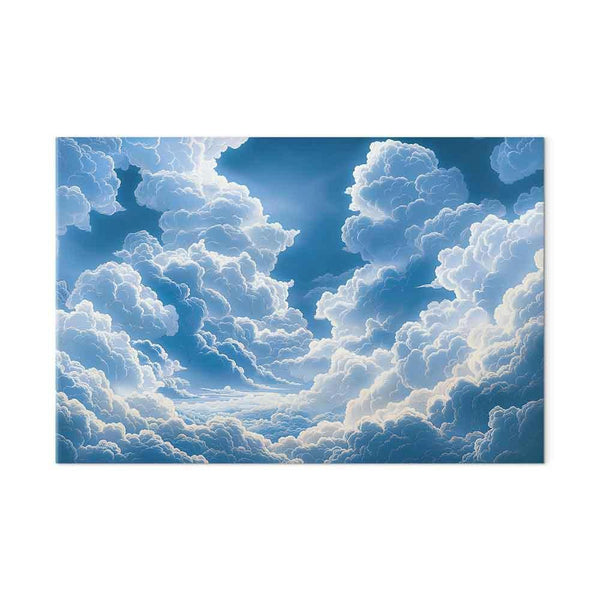 Quadro - Blue Sky Breaking Through White Fluffy Clouds