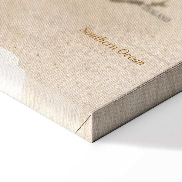 Quadro - World Map: Beige Chic