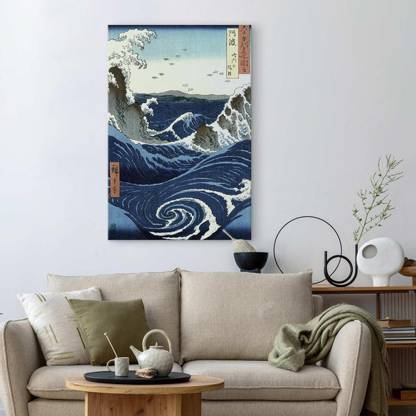 Quadro - Utagawa Hiroshige – View of the Naruto whirlpools at Awa