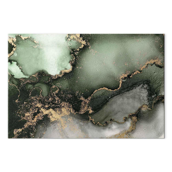 Quadro - Green watercolour - abstraction inspired by the structure of marble