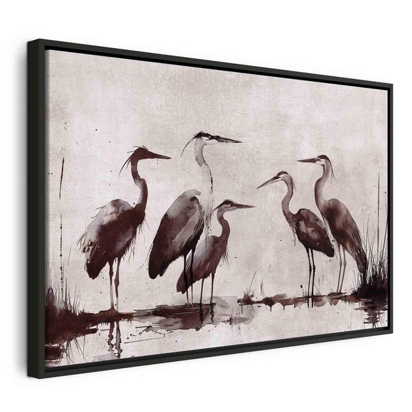 Quadro - Herons painted with ink