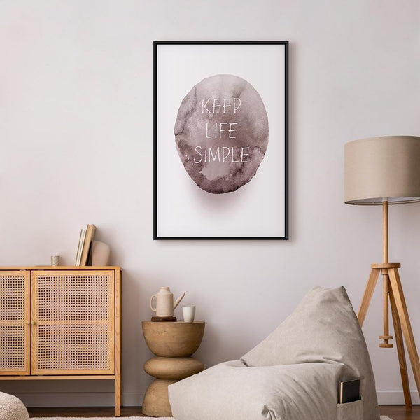 Quadro - Keep Life Simple (1 Part) Vertical