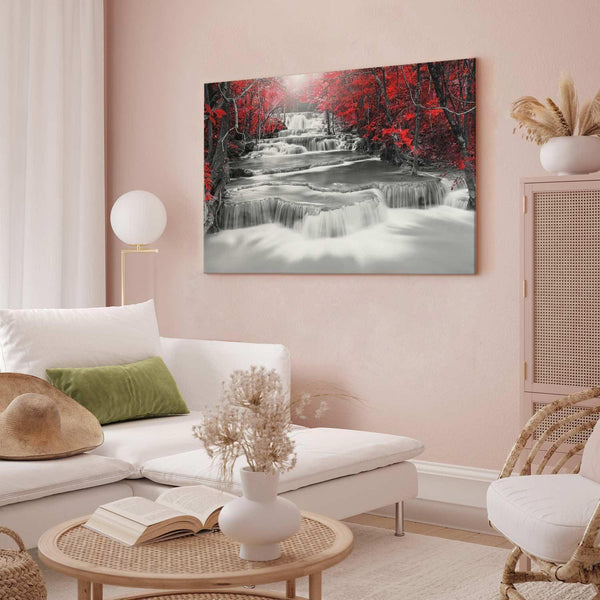 Quadro - Cascade of Thoughts (1 Part) Wide Red