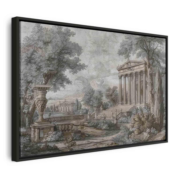 Quadro - Temple on a hill - Greek architecture in subdued colours