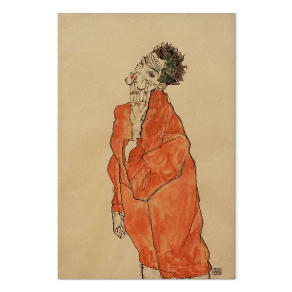 Quadro - Egon Schiele – Self-Portrait (Man in Orange Jacket)