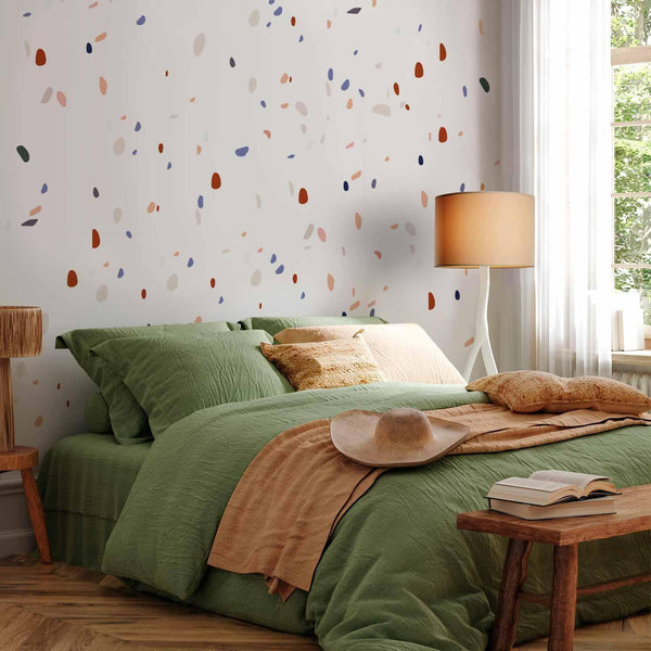 Carta da parati - Classic Terrazzo on White Background