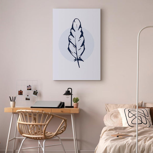 Quadro - Blue Feather (1 Part) Vertical
