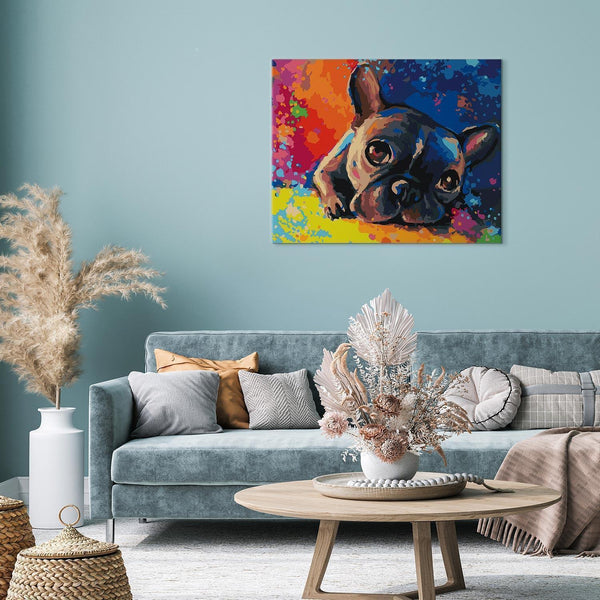 Quadro fai da te - Colourful French bulldog