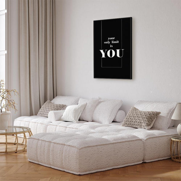 Quadro - Key to Success (1-part) - Black and White English Inscriptions