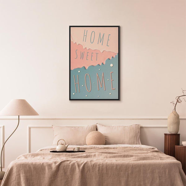 Quadro - Inscriptions: Home Sweet Home (1 Part) Vertical