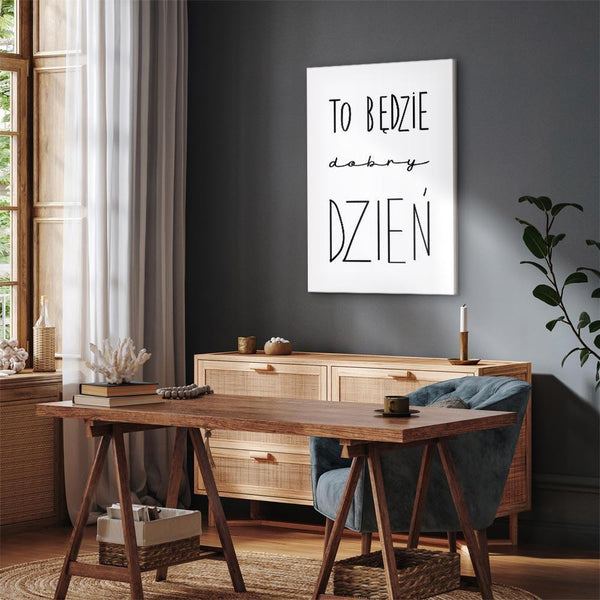 Quadro - Art of Words (1-part) - Inspirational Black Text on White