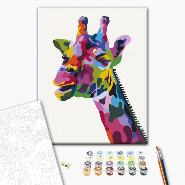 Quadro fai da te - Colourful Giraffe