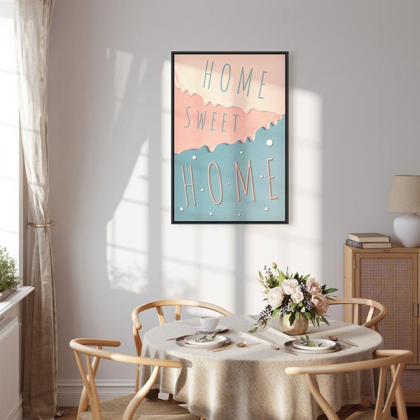 Quadro - Inscriptions: Home Sweet Home (1 Part) Vertical