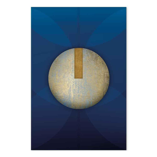 Quadro - In the Shadow of Classic Blue (1-part) - Golden Circle in Abstraction