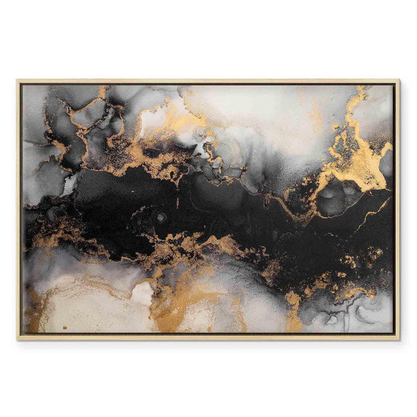 Quadro - Golden explosions – abstract pattern inspired by marble