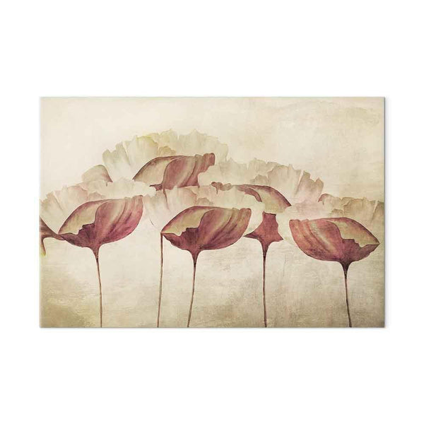 Quadro - Flowers in Beige (1 Part) Wide