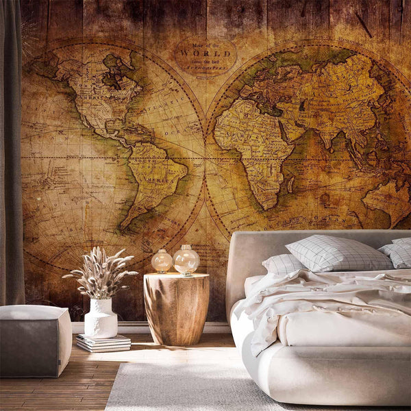 Carta da parati - World on old map
