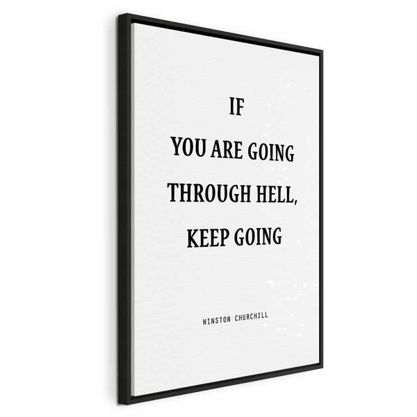 Quadro - Power of Words (1-part) - Winston Churchill's Motivational Quote