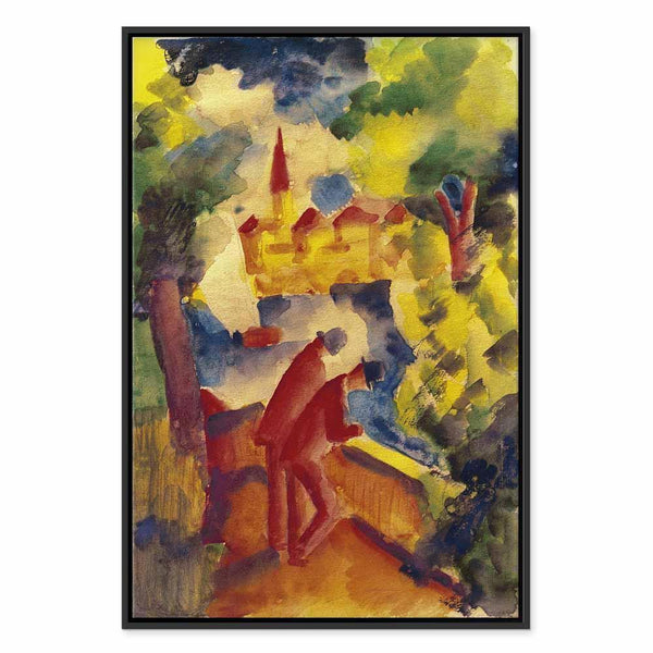 Quadro - August Macke – Men on the Road by the Lake