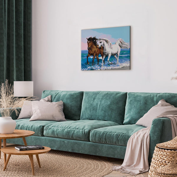 Quadro fai da te - Horses at the Seaside