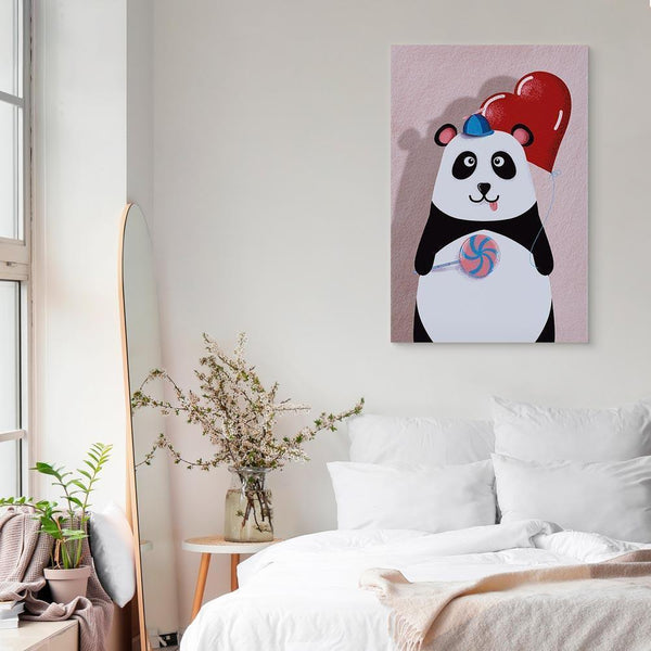 Quadro - Panda with a Balloon (1 Part) Vertical