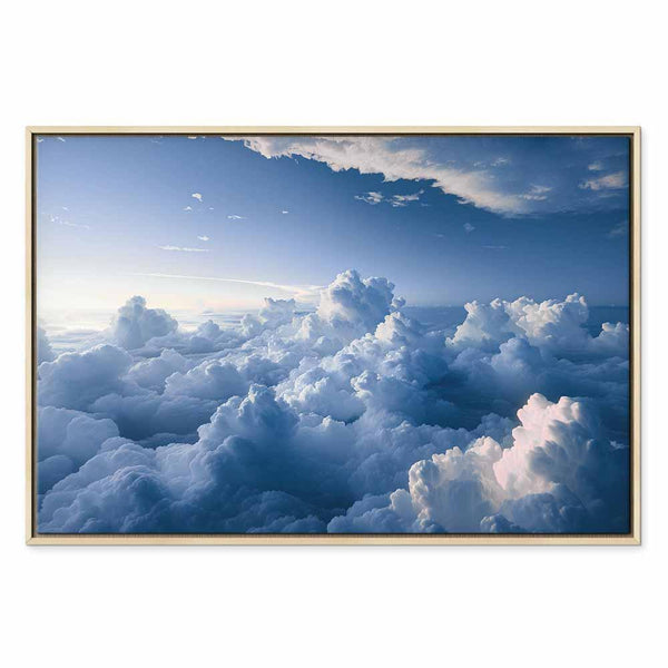 Quadro - Aerial Landscapes: Rays Lighting Up Fluffy Cloud Formations