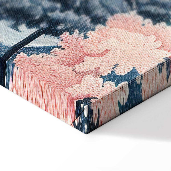 Quadro - Landscape with the Ocean Cliffs and Trees in Delicate Pink Shades