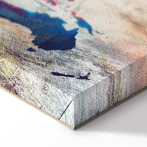 Quadro - World Map: Cracked Wall