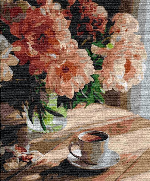 Quadro fai da te - Coffee with the aroma of peonies