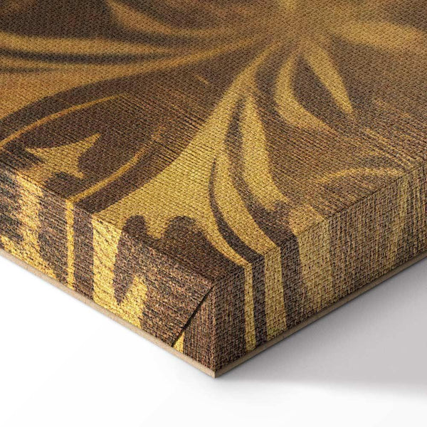 Quadro - Baroque Ornaments in Patinated Gold and Browns: Retro Motif