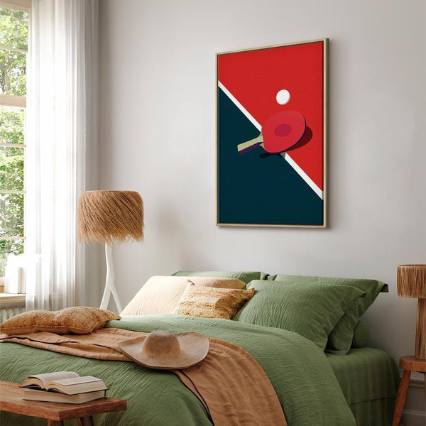 Quadro - Table Tennis - Racket and Ball on the Table