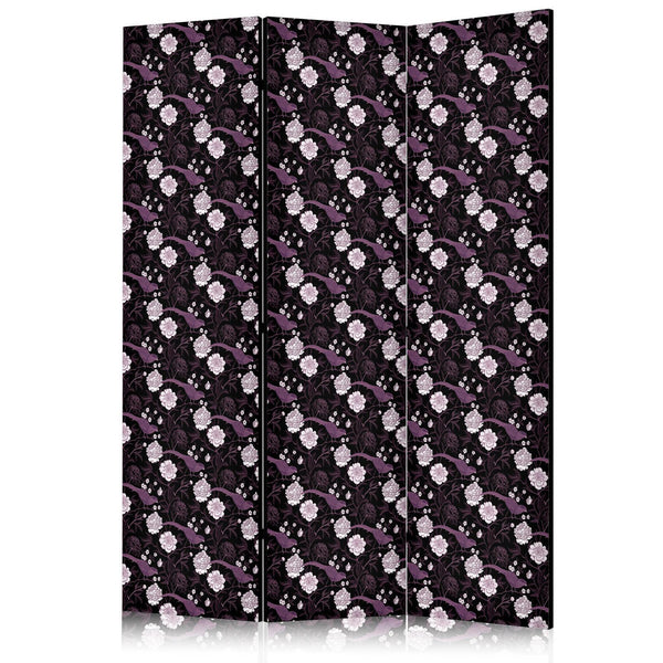 Paravento - Birds Among Flowers - Pheasants Amidst Peonies - Purple