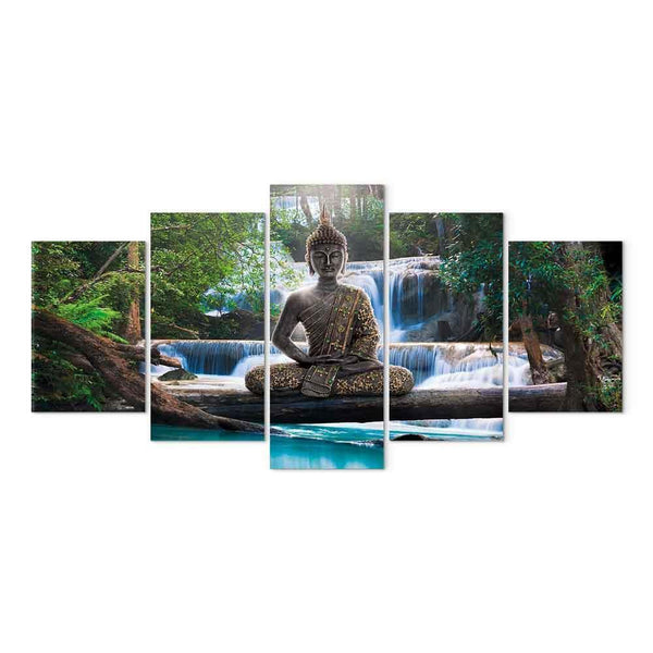 Quadro - Buddha and waterfall