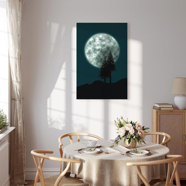 Quadro - Beautiful Full Moon (1 Part) Vertical