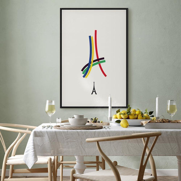 Quadro - Eiffel Tower - Colorful Graphics - Abstraction
